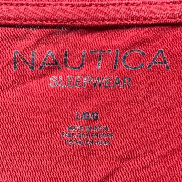 basic Nautica Chest spell out short sleeve crewneck casual BoHo Y2K T-shirt top - Picture 3 of 4